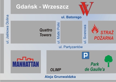 Czesław Wiktorski Gdańsk - mapka dojazdowa